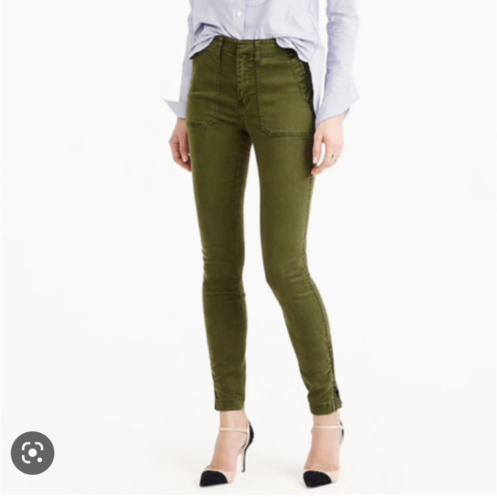 J. Crew Skinny Stretch Cargo Pants with zippers
